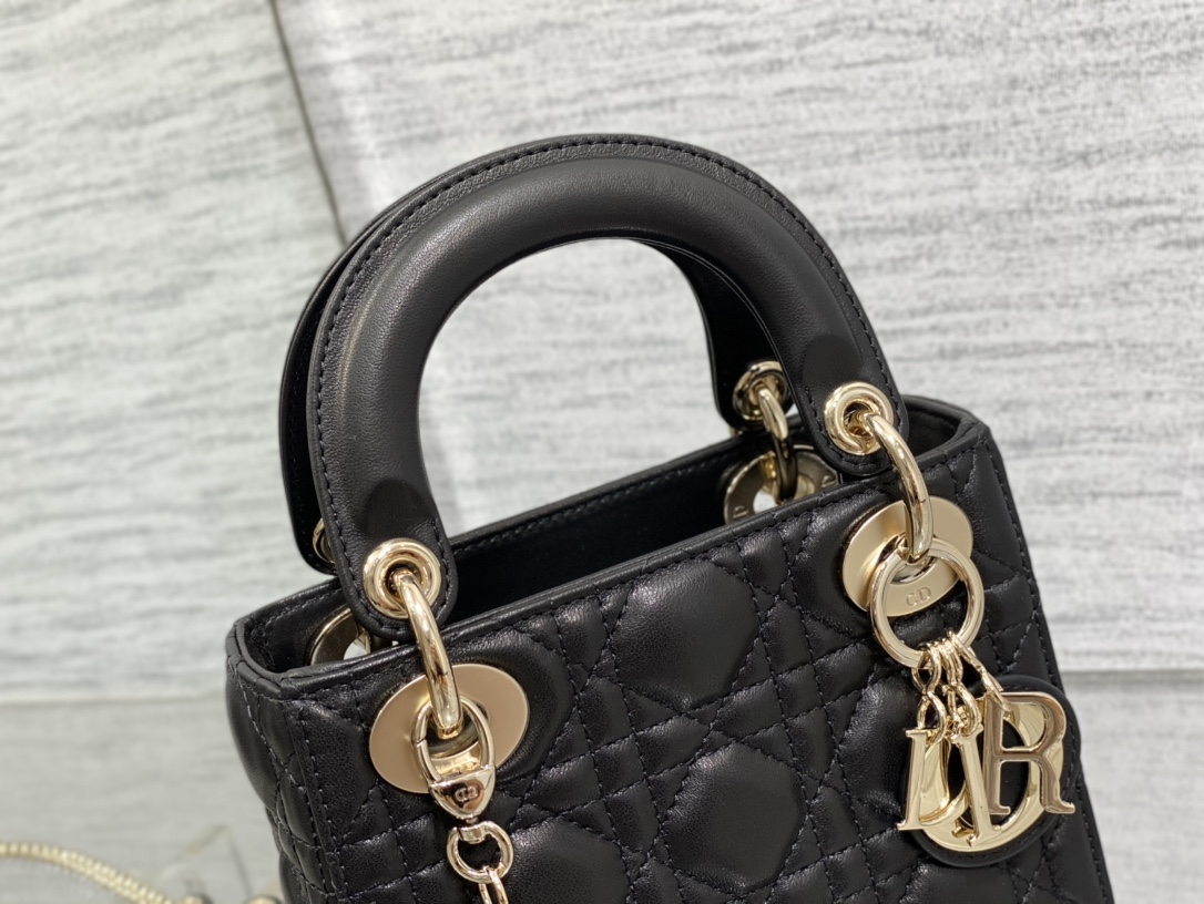 Mini Lady Dior Bag Black Cannage Lambskin